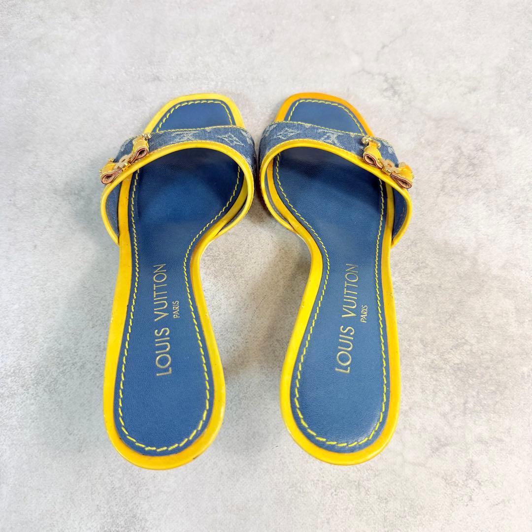 Louis Vuitton by Marc Jacobs Denim Kitten Heels - 35.5/36