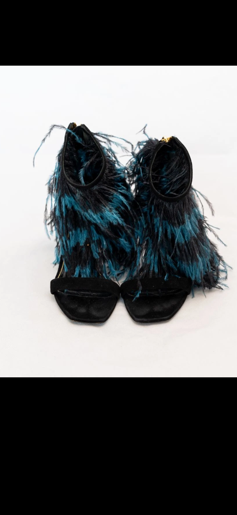 Louis Vuitton Ostrich Feather Heels - 36