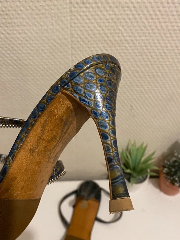 Dior Snakeskin Zip Heels - 37.5