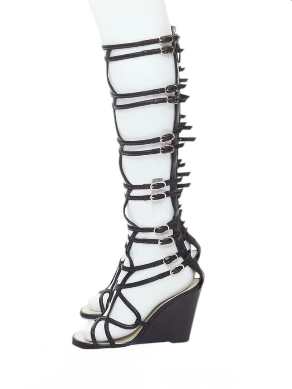 Chanel Gladiator Wedge Knee High sandals - 36