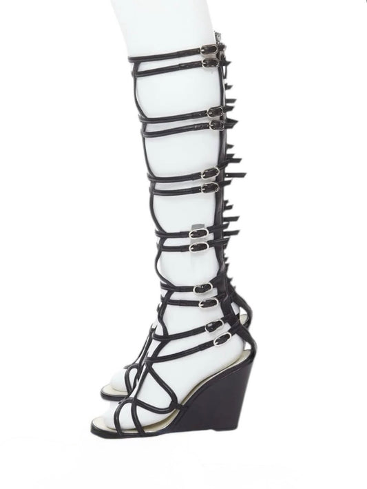 Chanel Gladiator Wedge Knee High sandals - 36