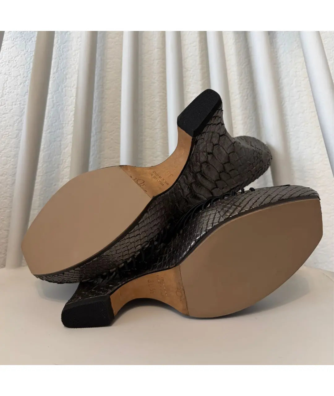 Dior Galliano Python Wedge Heels - 38.5