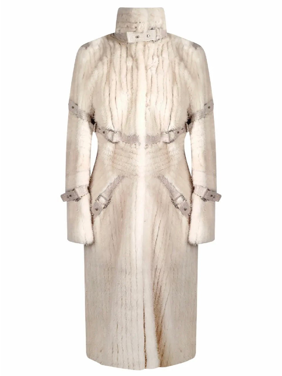 Versace F/W 2003 Runway Mink Coat with Bondage Detail - S