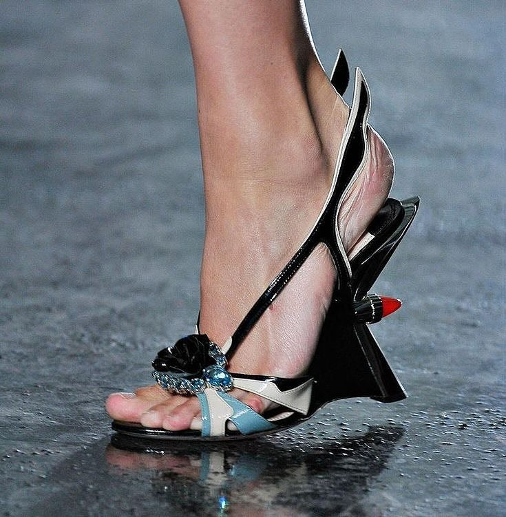 Prada 2012 Flame Wedges - 36.5