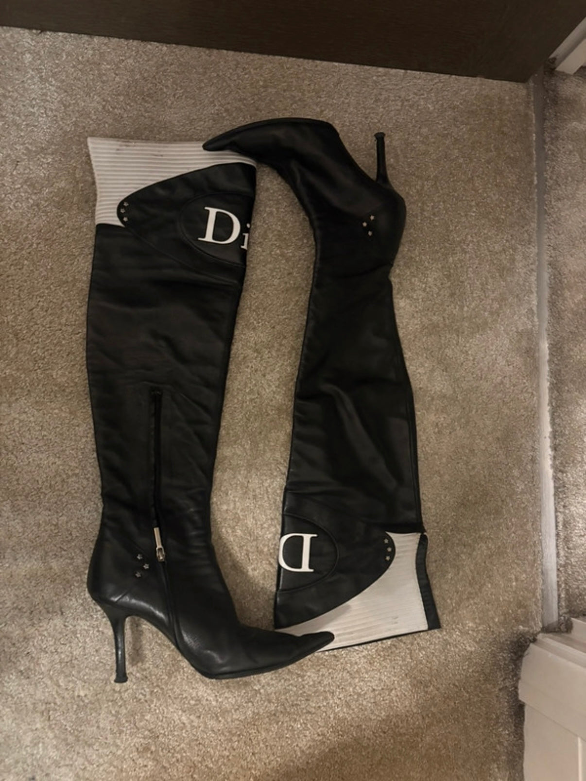 Dior Moto Over the Knee Boots - 38.5