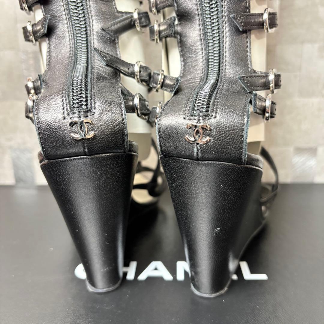 Chanel Gladiator Wedge Knee High sandals - 36
