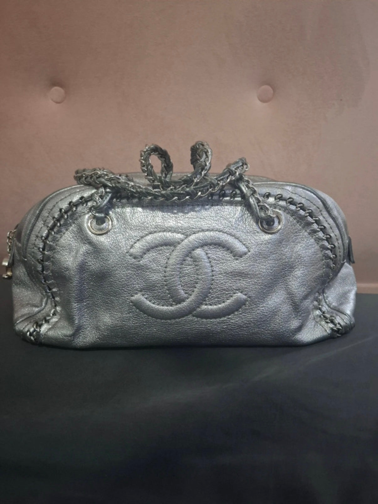 Chanel Bowling Bag Silver