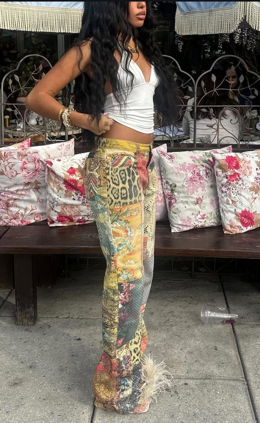 Roberto Cavalli Patchwork Jeans - S