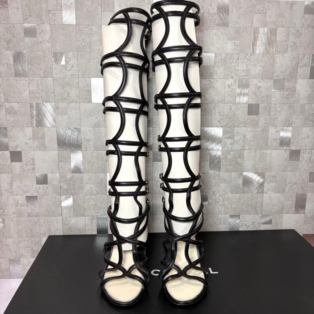 Chanel Gladiator Wedge Knee High sandals - 36