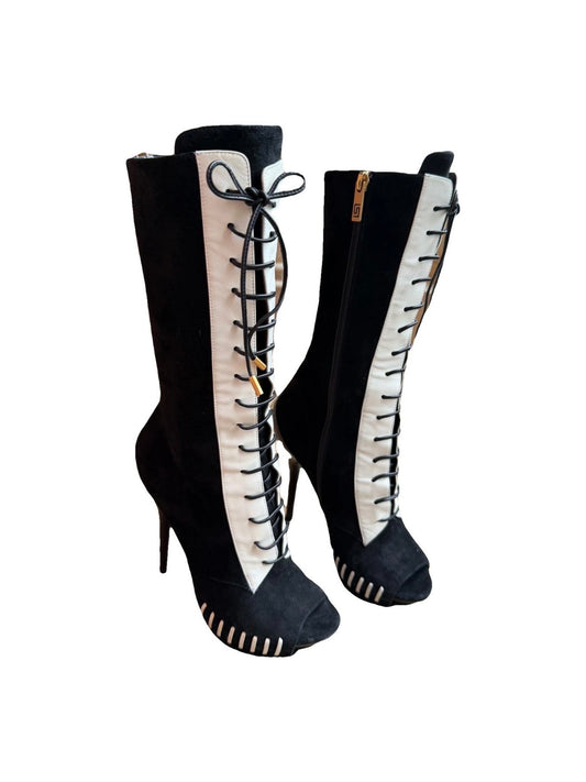 Versace 2011 Cut Out Lace Boots - 40