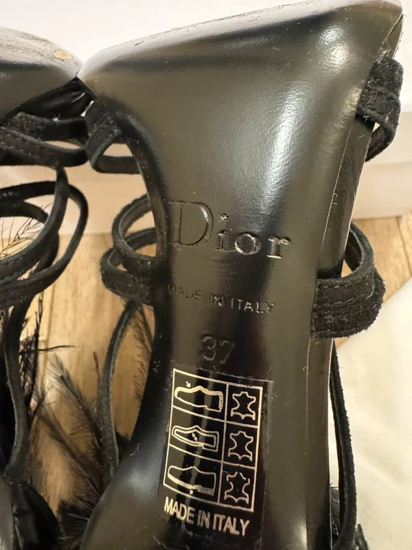 Dior by Galliano Feather Heels - 37