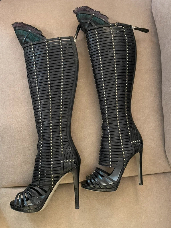 Sergio Rossi Gladiator Boots - 36