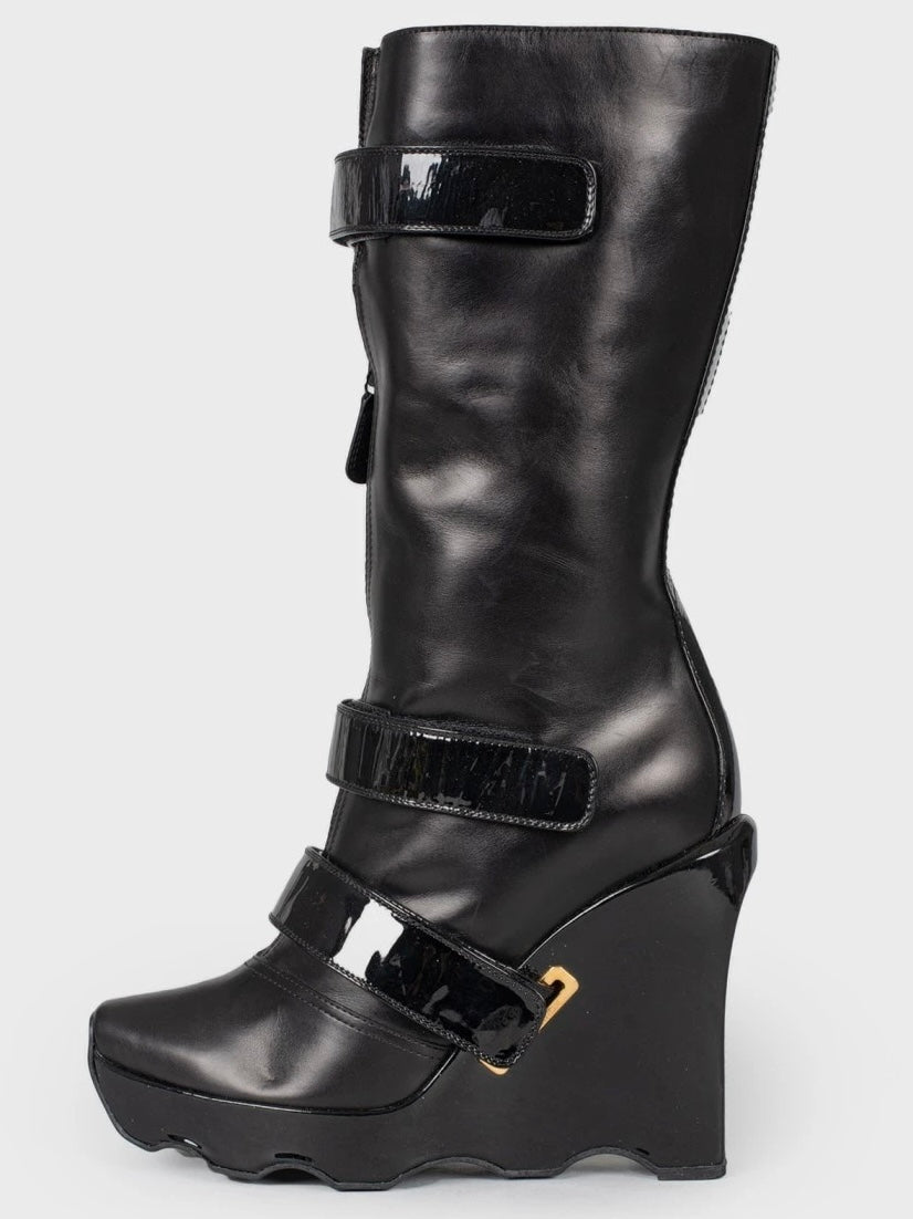 Louis Vuitton 2006 Runway Wedge Boots - 41