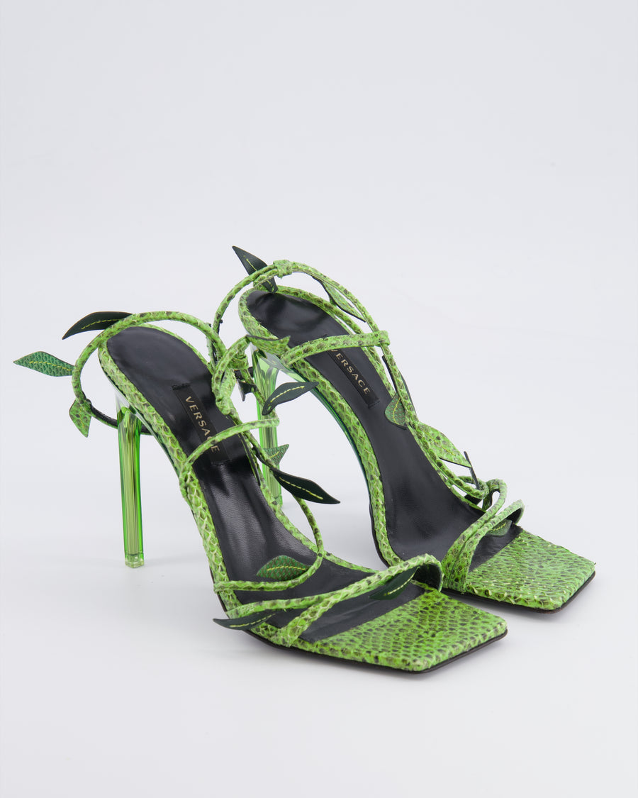 Versace 2020 Python Leaf Heels - 36