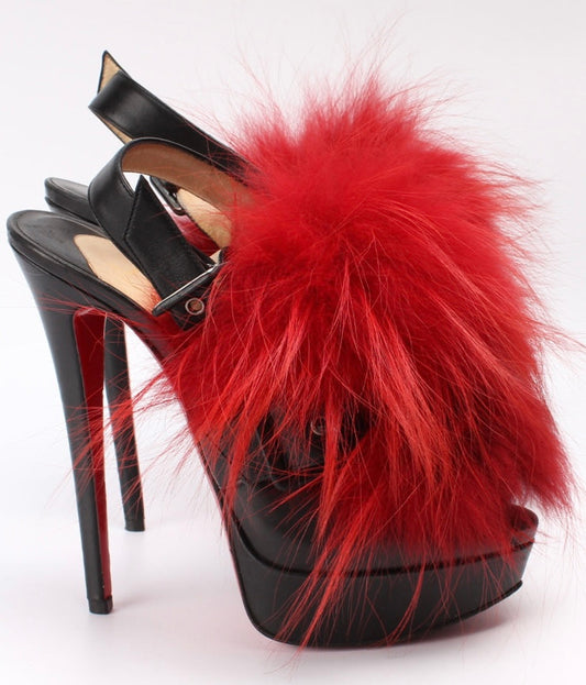 Christian Louboutin Fur Splash Heels - 40