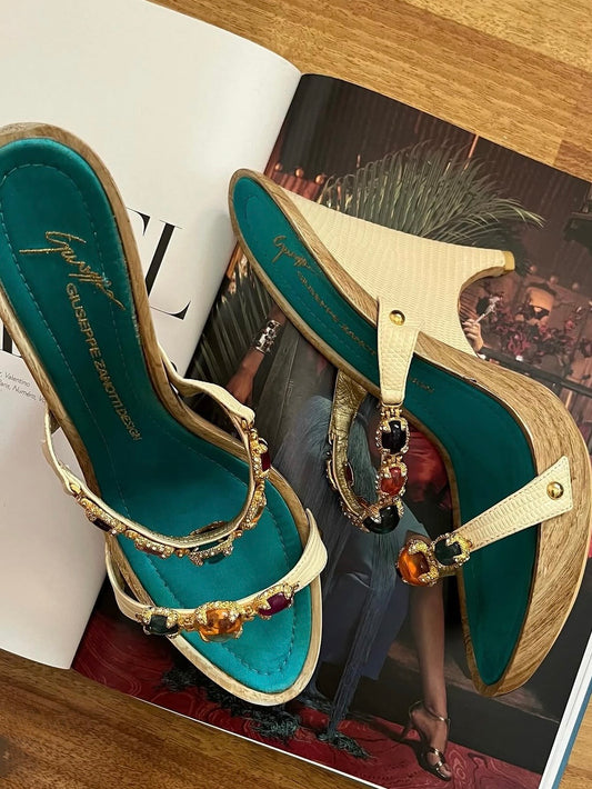 Giuseppe Zanotti Beaded Wedges - 40