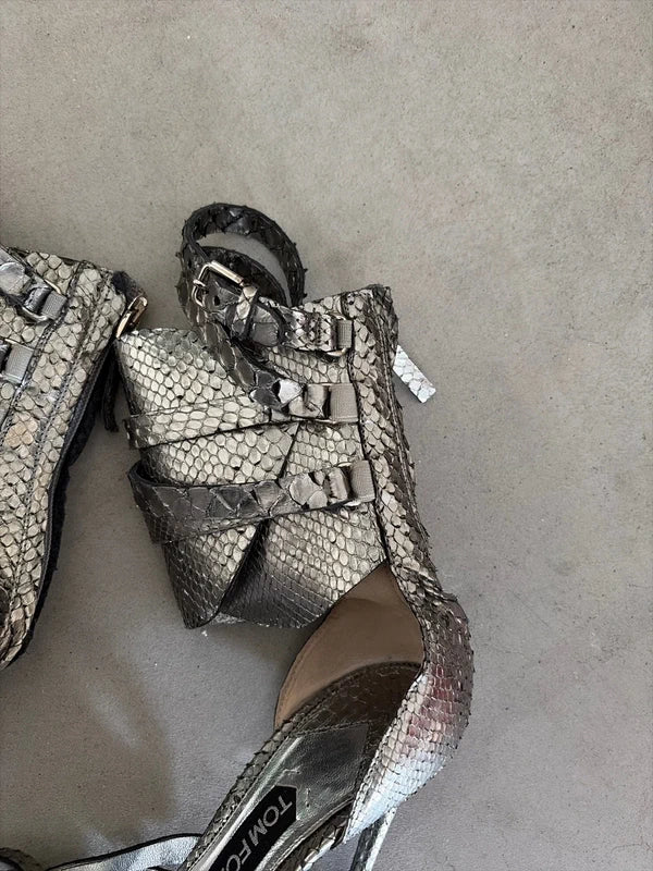 Tom Ford Python Gladiator Heels Brand New - 39