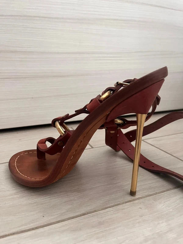 Emilio Pucci Spring 2011 Gladiator Bondage Heels - 40