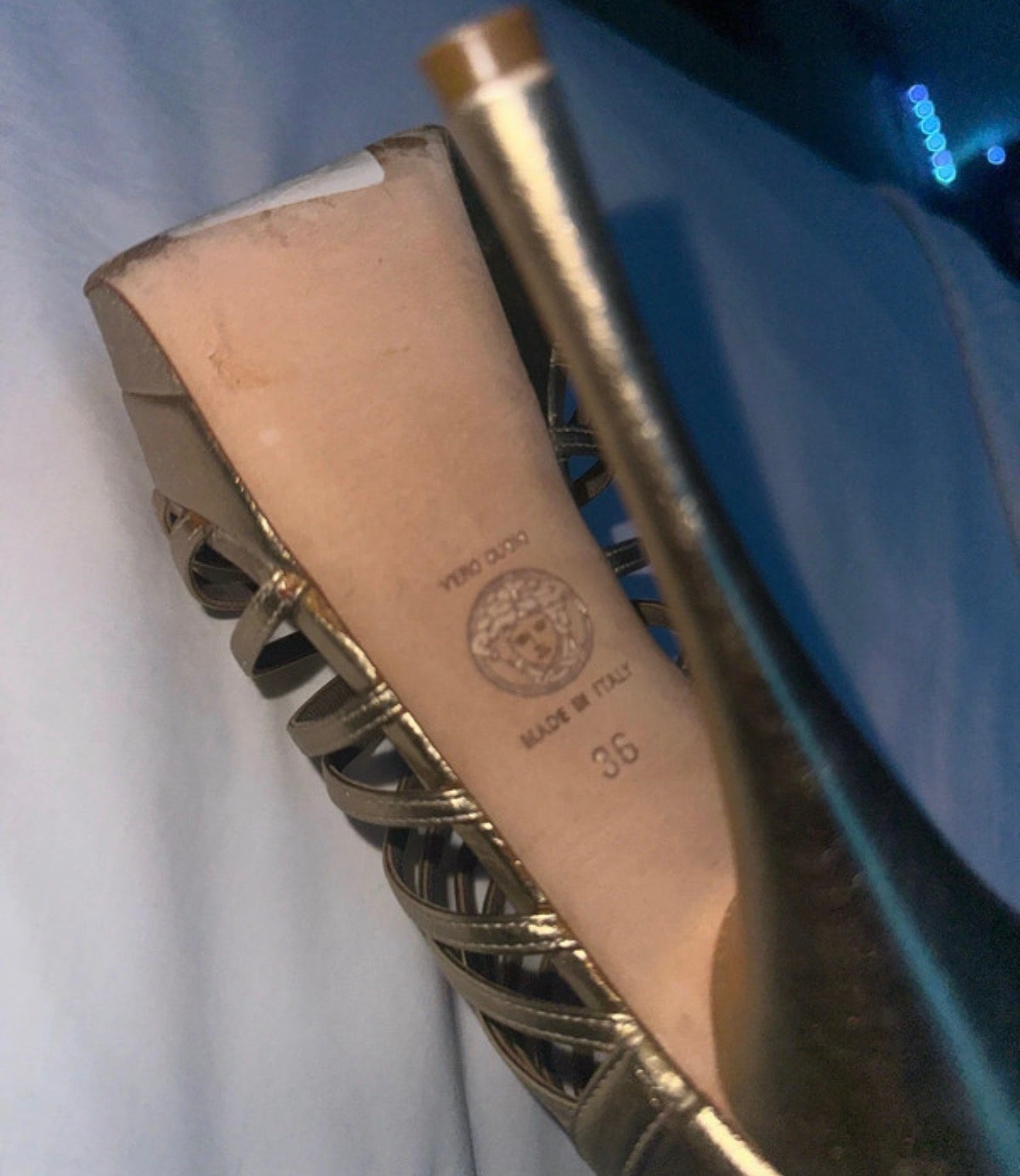 Versace Cage Gladiator Heels - 36