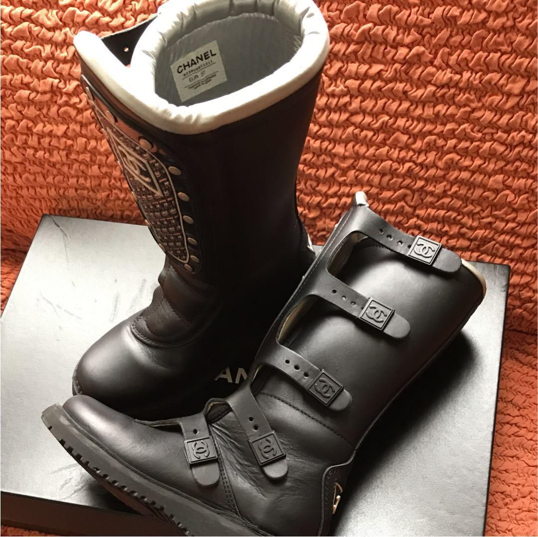 Chanel Moto Boots - 37