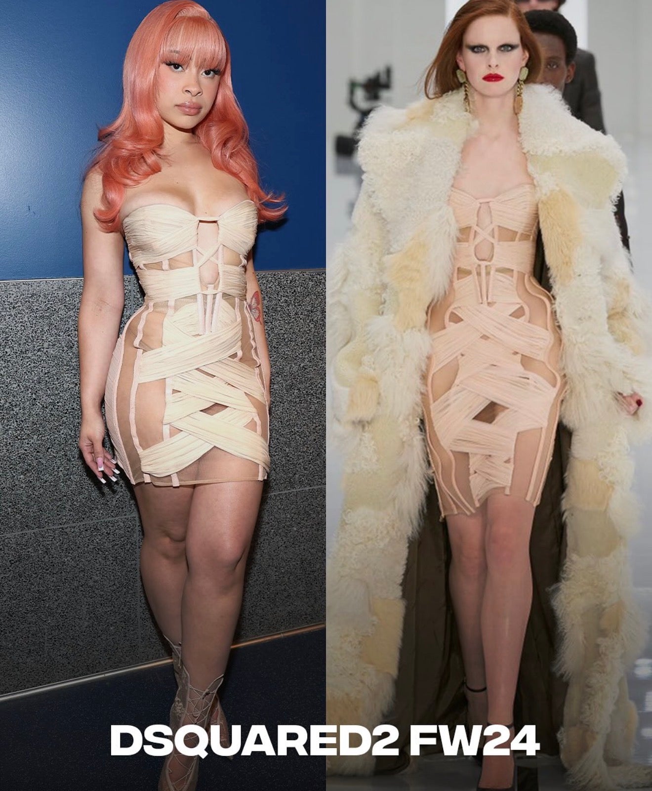 Dsquared2 2014 Bandage Chiffon Dress - XS