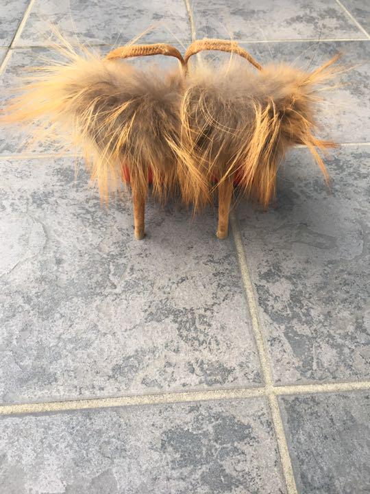 Christian Louboutin Fur Suede Heels - 37