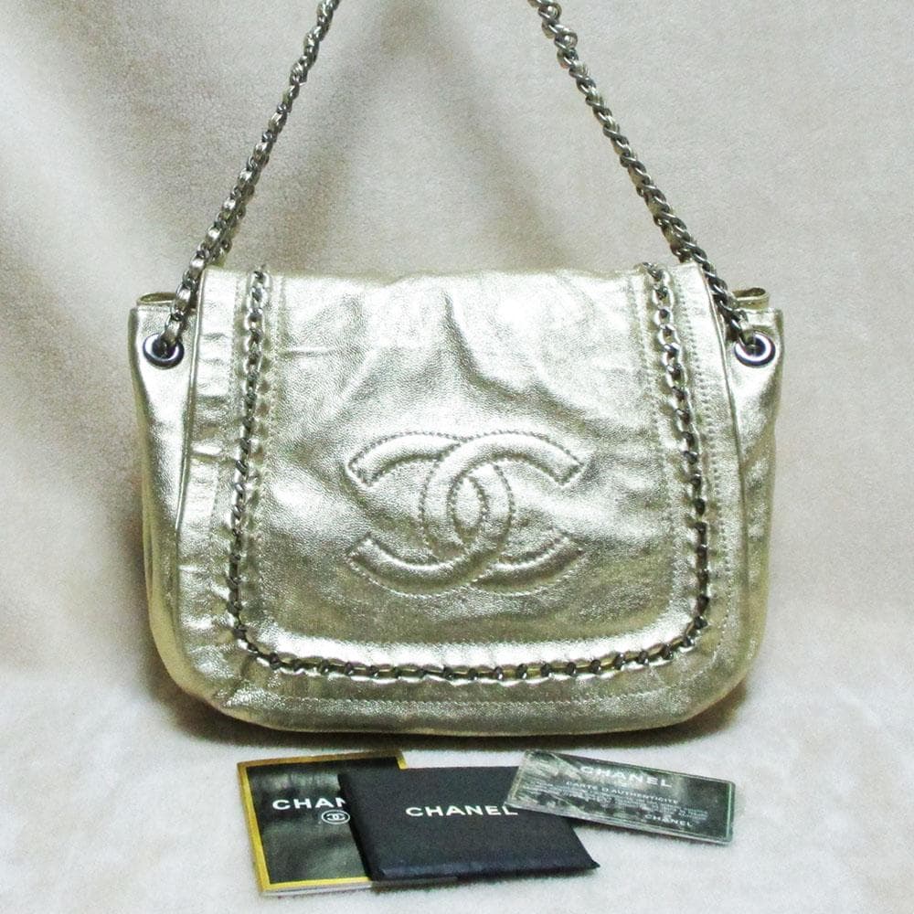 Chanel Gold Shoulder Bag Small