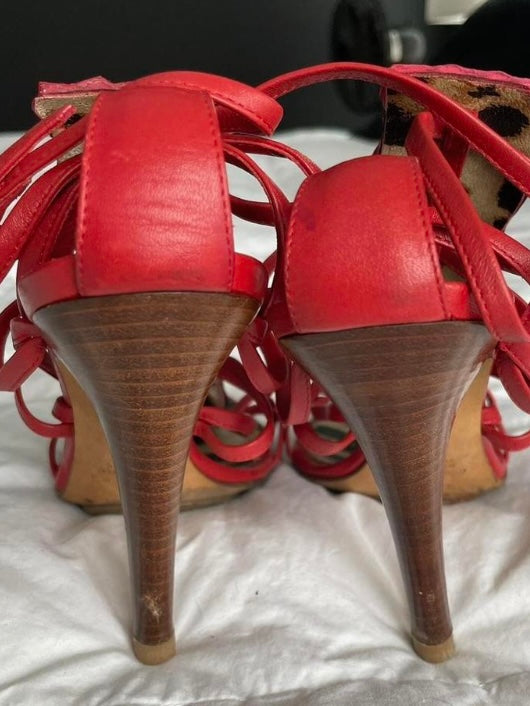 Roberto Cavalli Summer 2005 Crocodile Gladiator Heels - 37