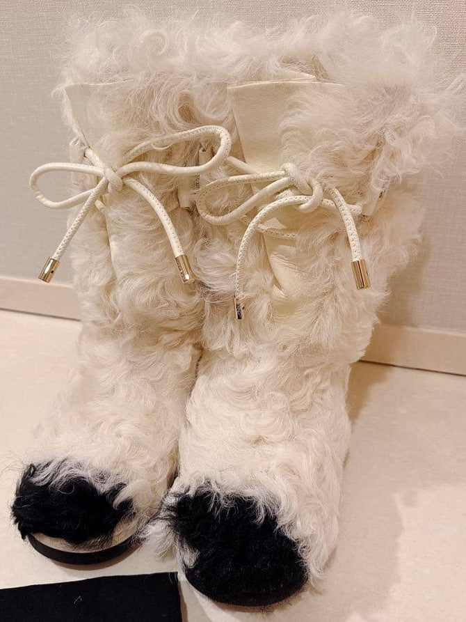 Chanel Shearling Boots - 37