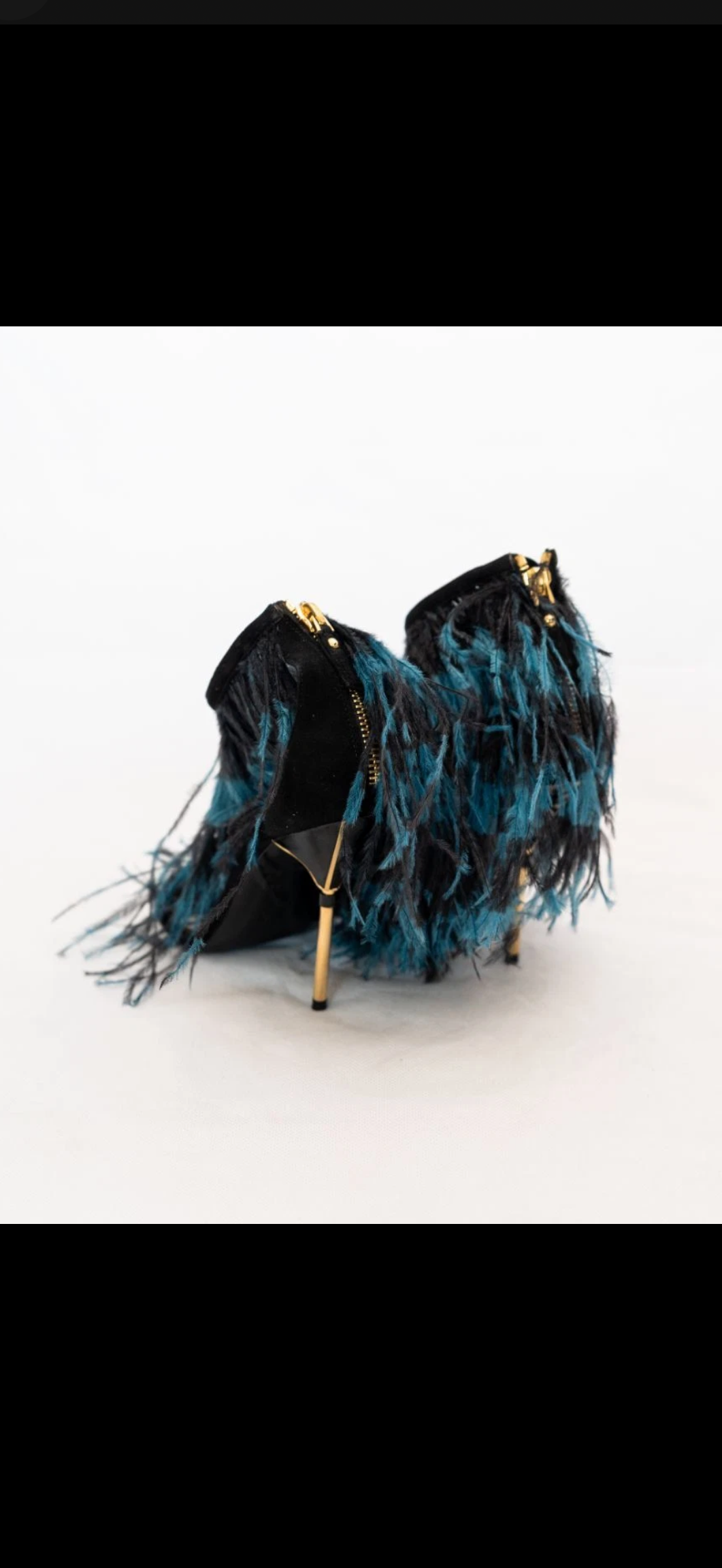 Louis Vuitton Ostrich Feather Heels - 36