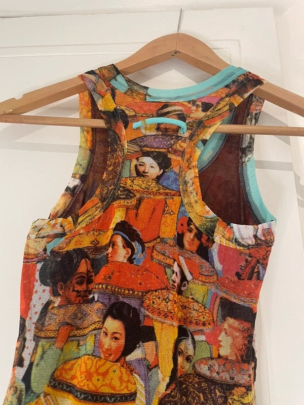 Jean Paul Gaultier S/S 1999 Soleil Mesh Maxi Dress - S