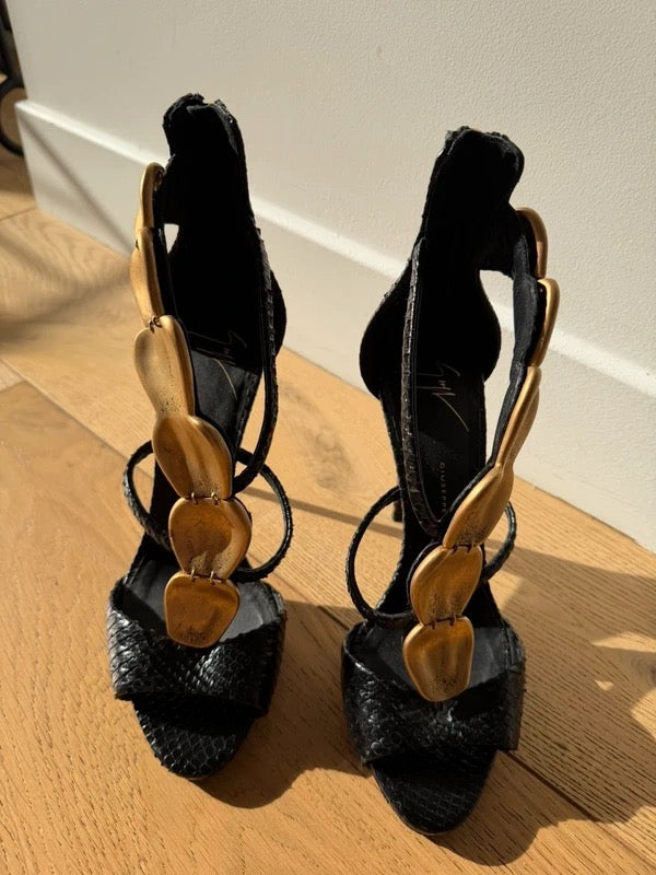 Giuseppe Zanotti Seashell Python Heels - 37.5