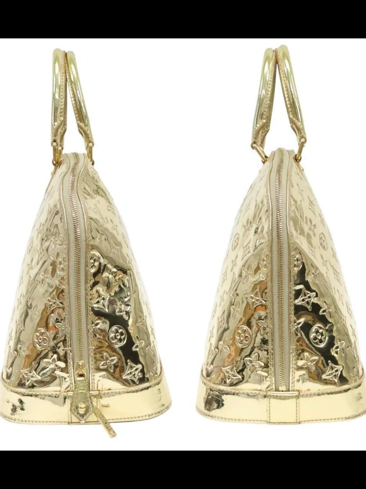 Louis Vuitton Alma Handbag Monogram Miroir PVC Gold