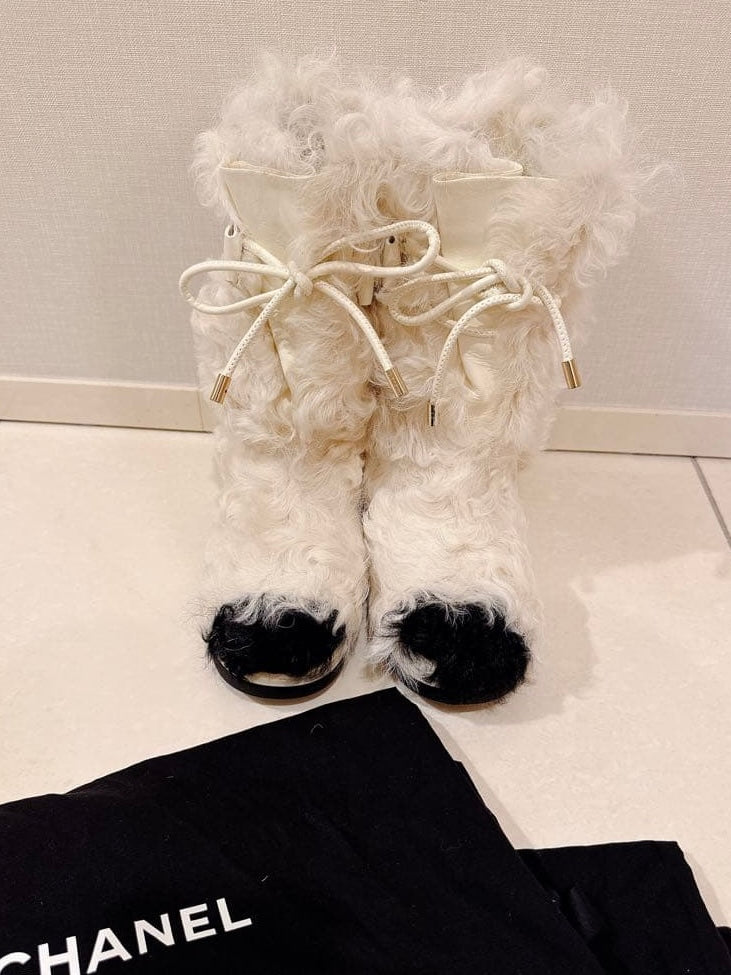 Chanel Shearling Boots - 37