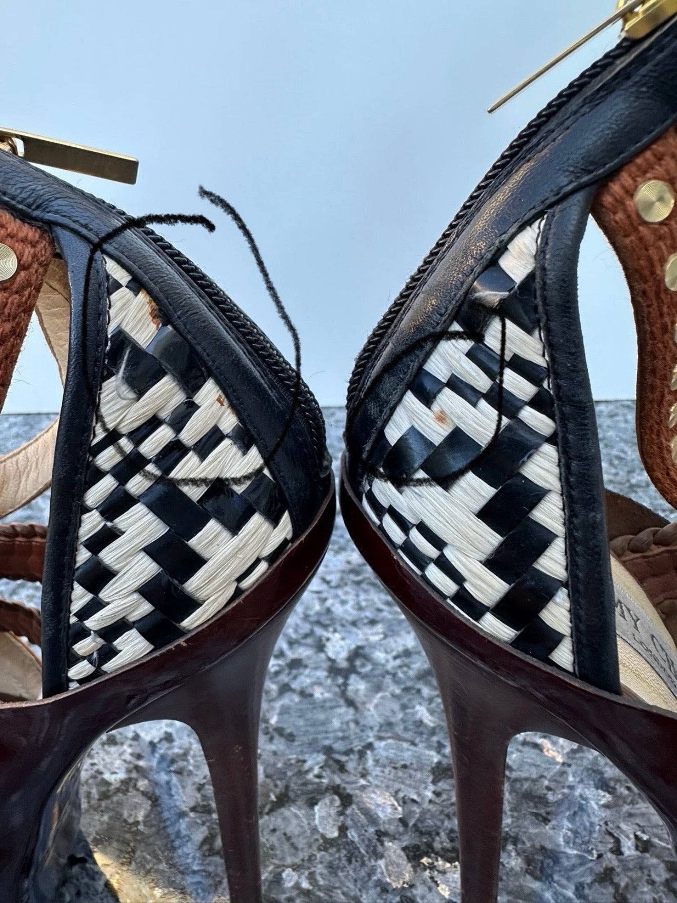 Jimmy Choo Python Wrap Platform Heels - 36.5 + 38