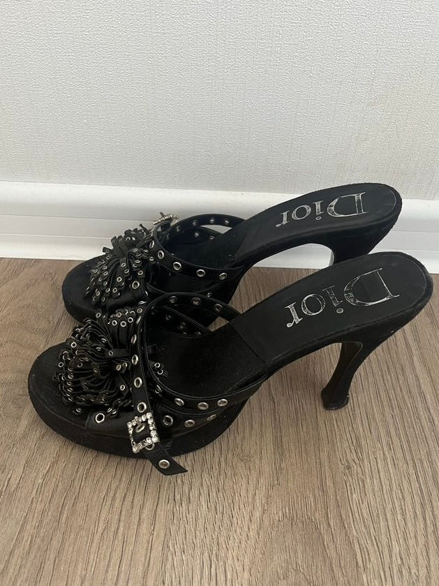 Dior 2003 Suede and Python Heel - 37