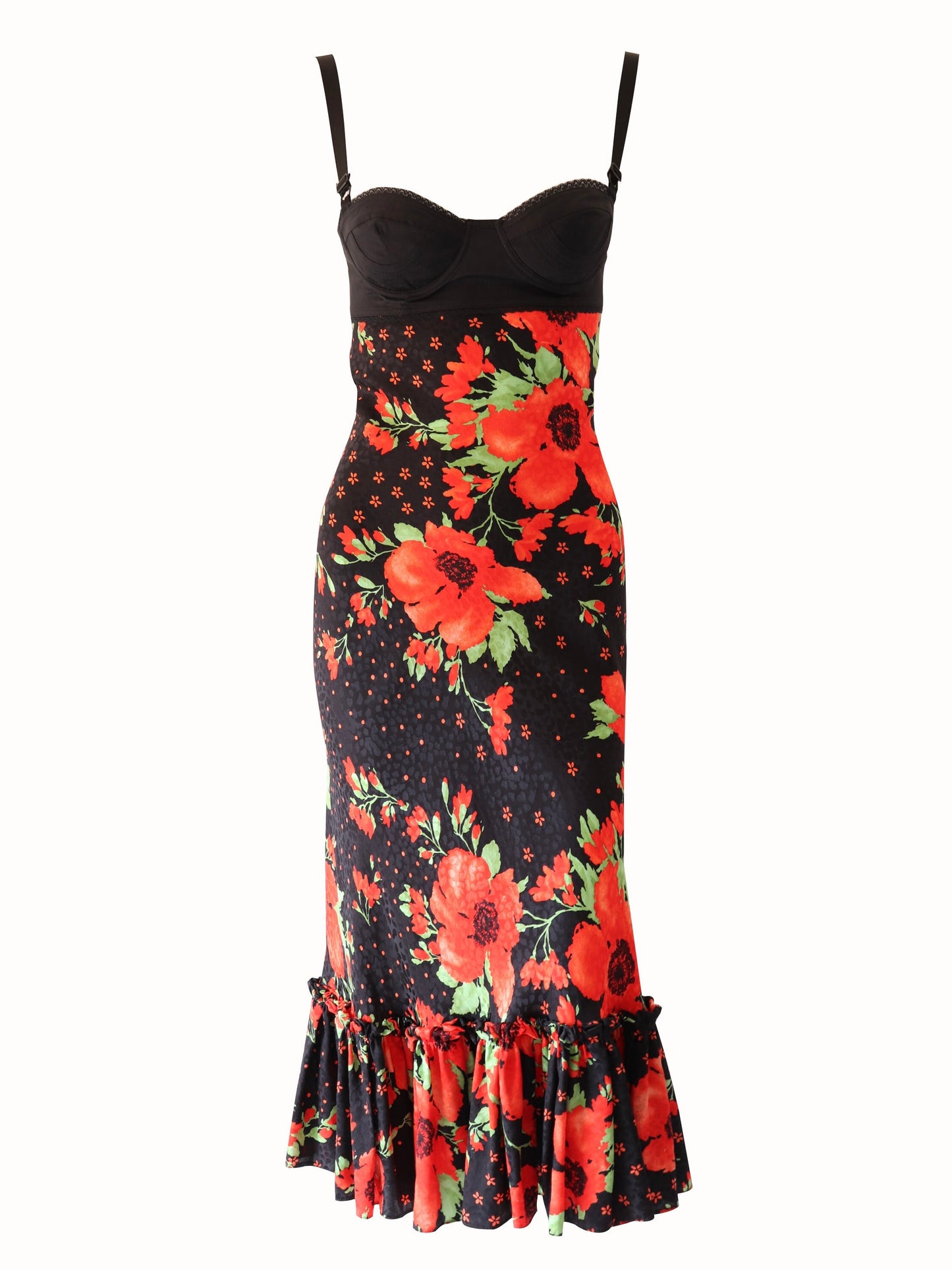 Dolce & Gabbana Silk Poppy Dress - S