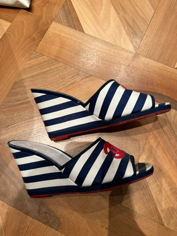 Chanel Sailor Platform Wedges - 41