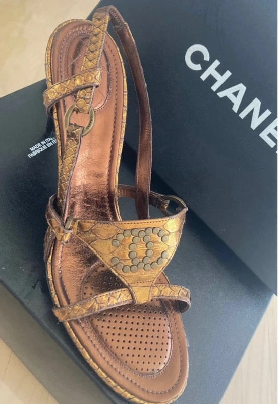Chanel Python Heels - 41