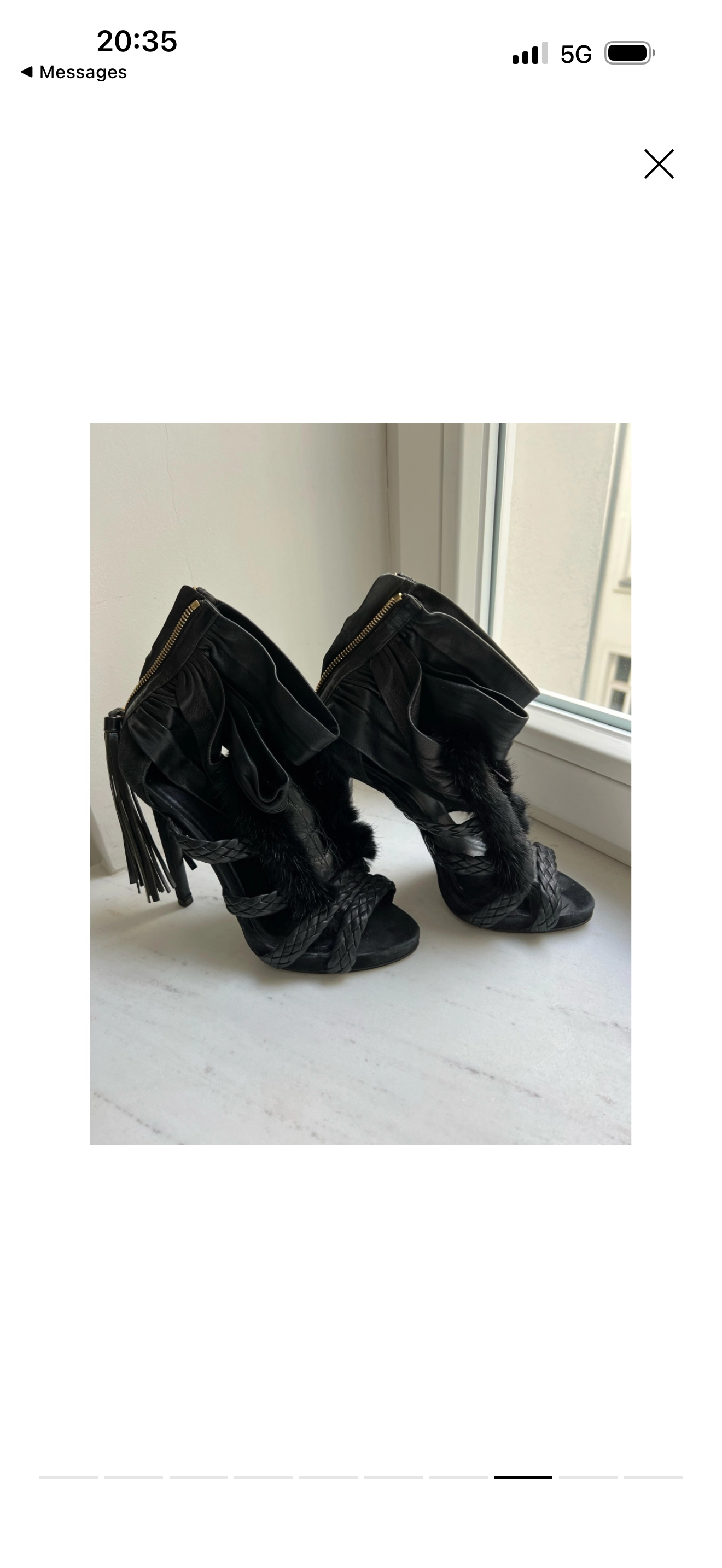Emilio Pucci Fur Gladiator Heels - 38