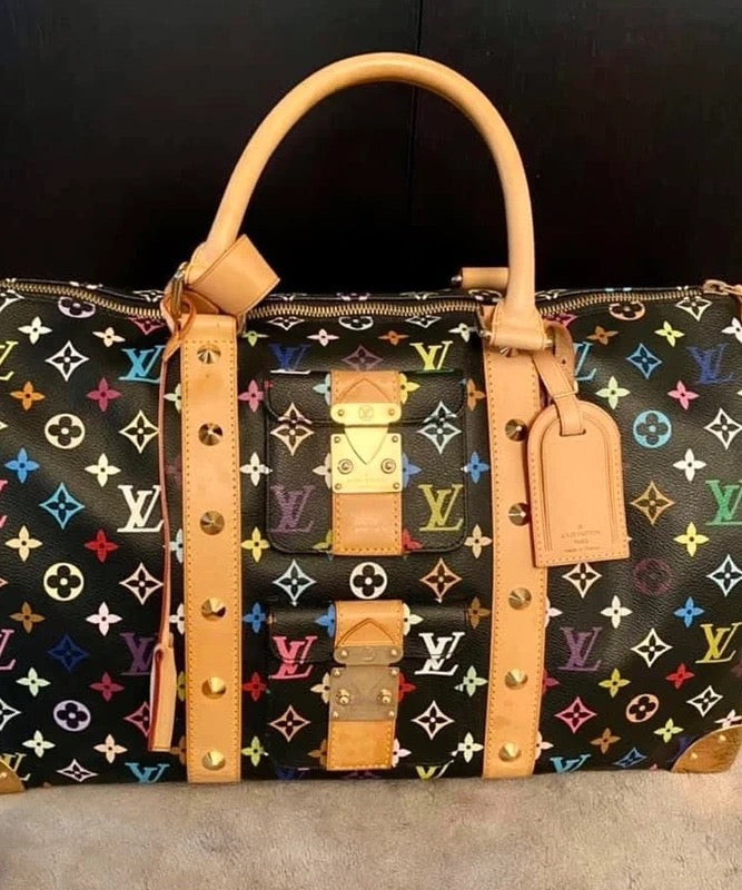 Louis Vuitton x Takashi Murakami Monogram Keepall 45 Travel Bag