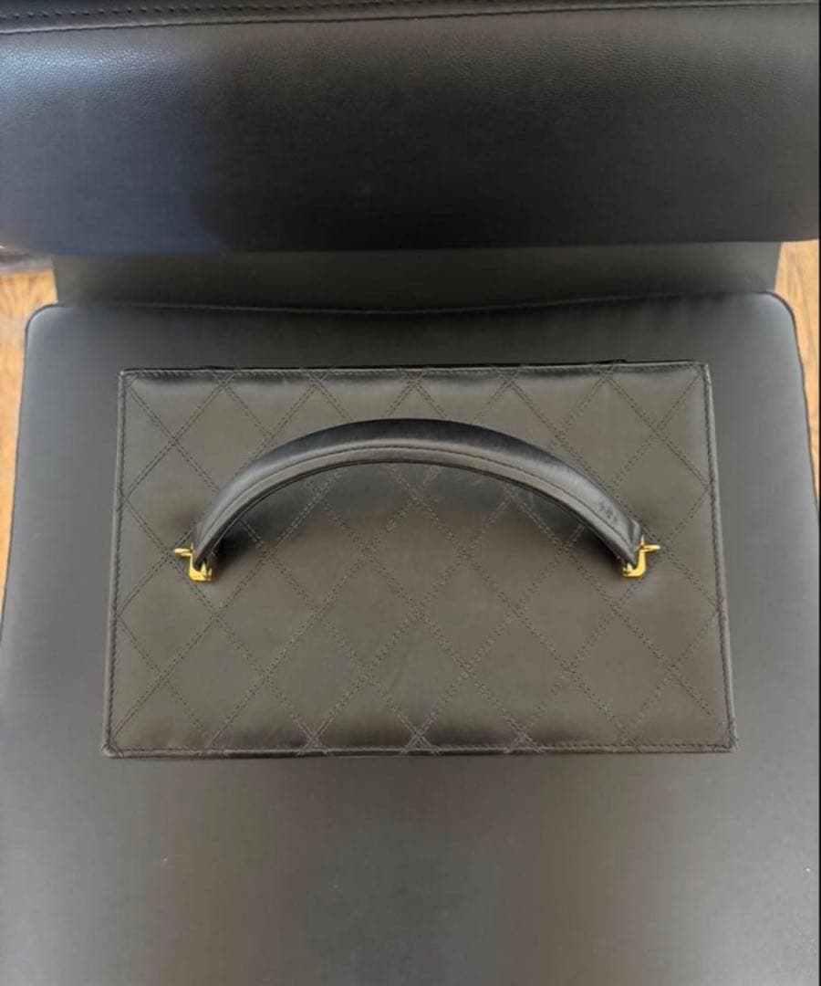 Chanel 1990s Quilted Vanity Box with Strap