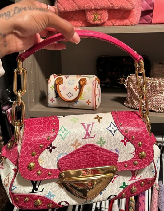Louis Vuitton X Takashi Murakami Croc Print Marilyn Bag