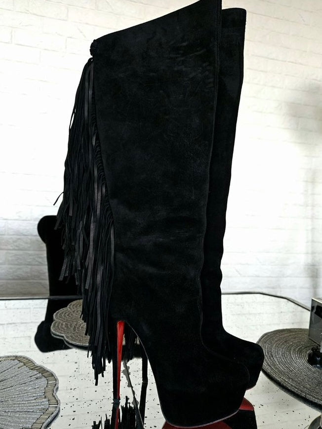 Christian Louboutin Interlopa 160 Suede Boots - 40