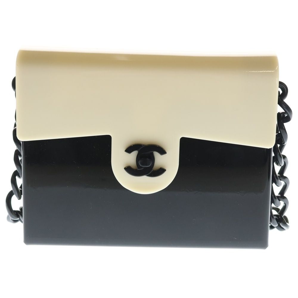 Chanel Plexiglass Single Chain Shoulder Bag Plastic Bi-Color Shoulder Bag