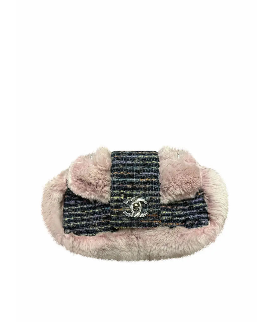 Chanel Fantasy Fur and Tweed Mini Classic Flap Bag