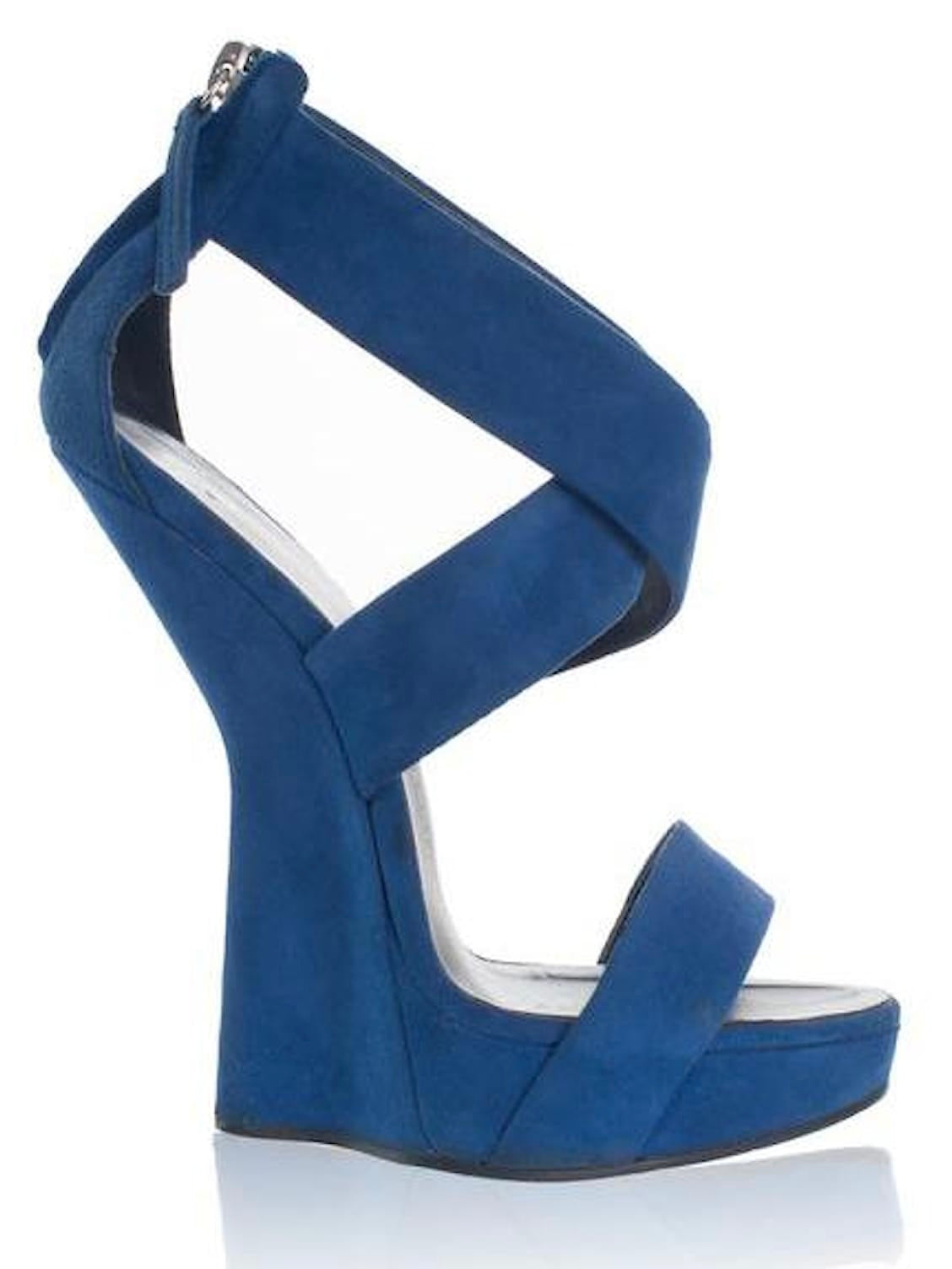 Giuseppe Suede Wedge Heels - 37/37.5