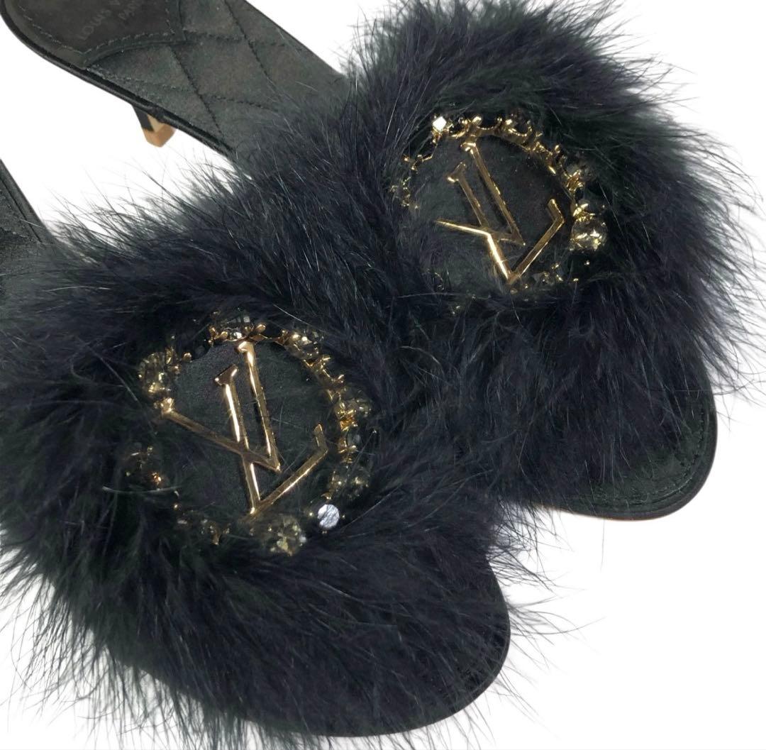 Louis Vuitton Fur Mules - 37.5