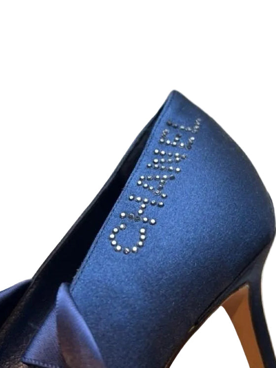 Chanel Ballet Satin Lace Up Heels Brand New - 38