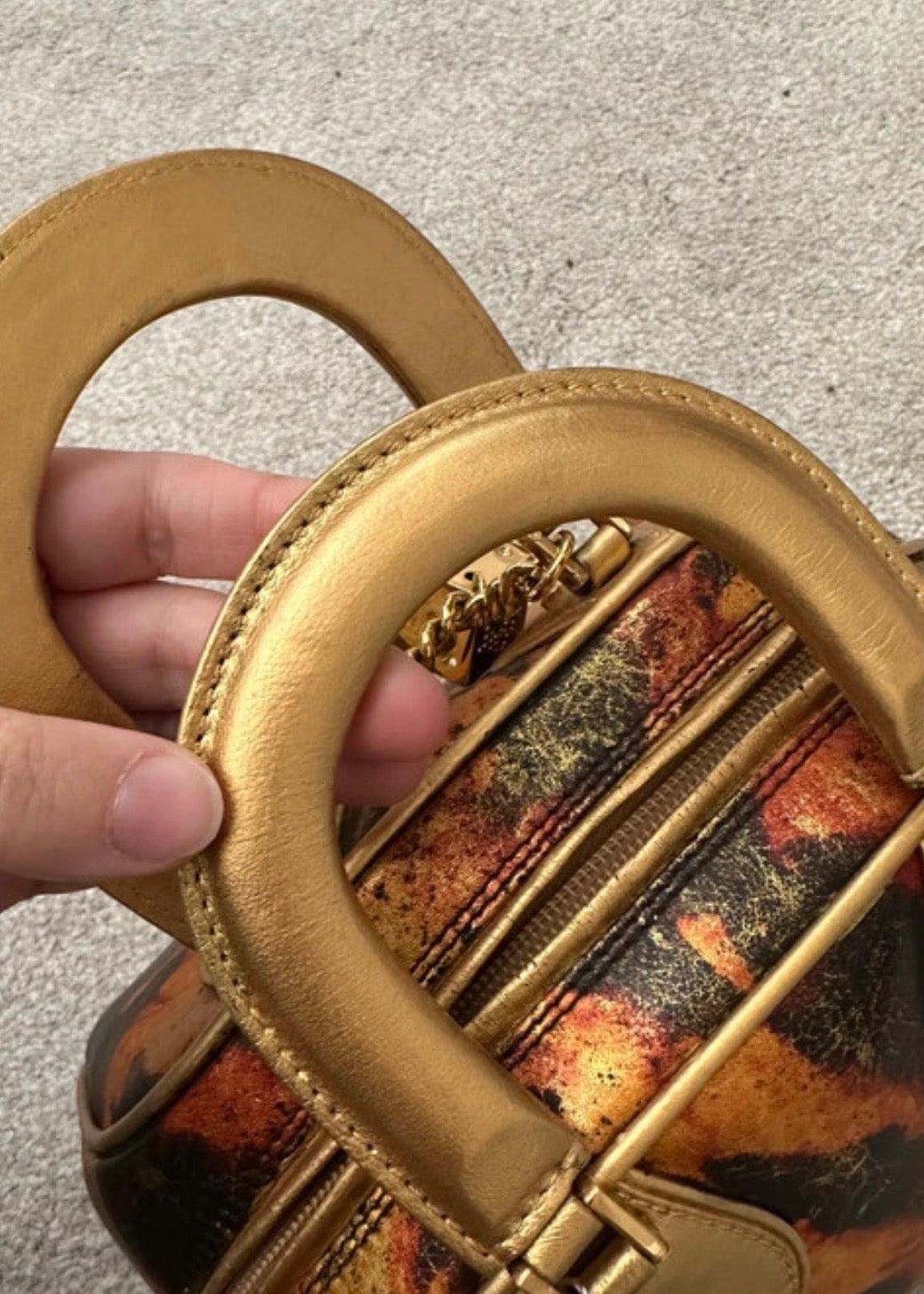 Dior Gambler Gold Dice Bag